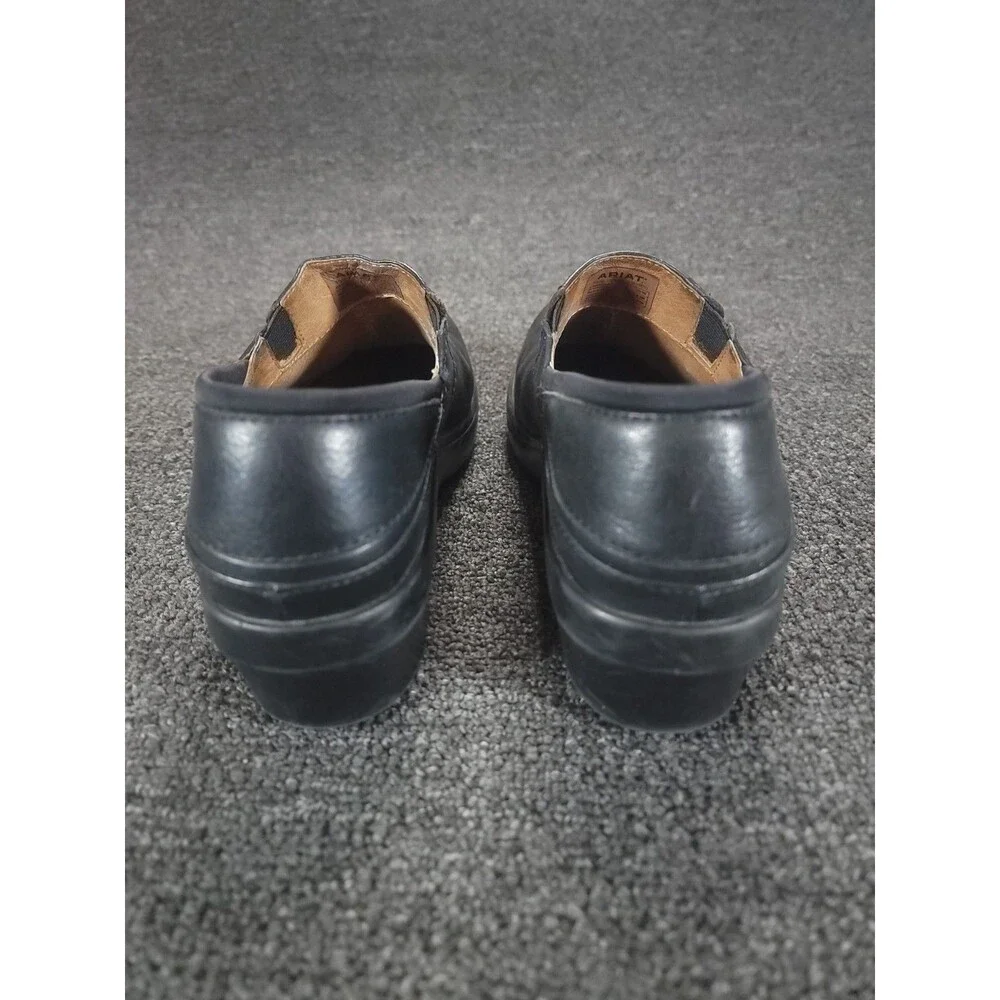 Ariat Santa Cruz Clogs Womens Size 9B Black Leather Slip On Comfort Casual Shoes